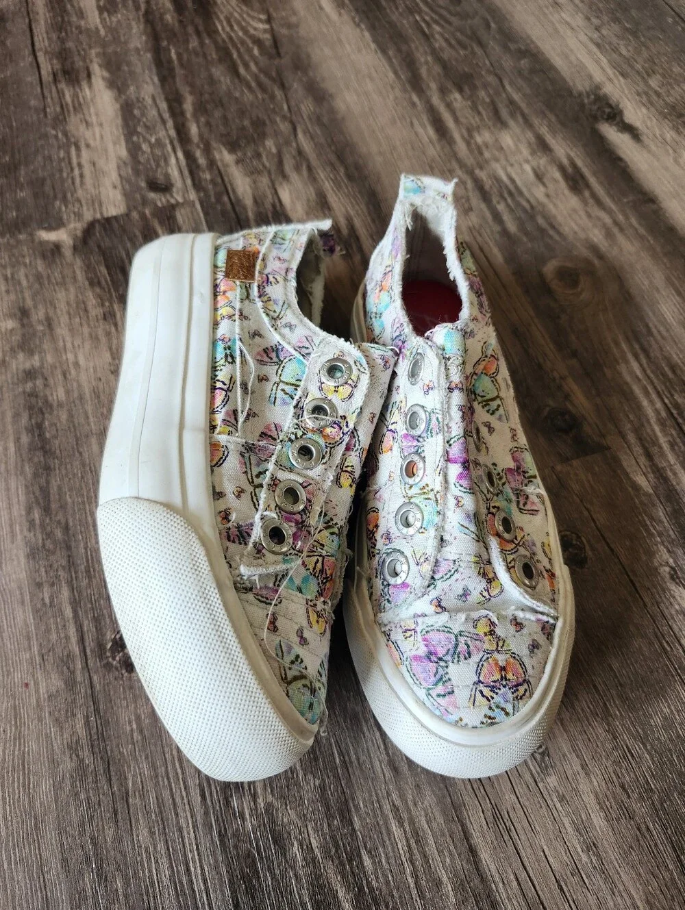 Blowfish Malibu Butterly Print Slip On Canvas Sneakers